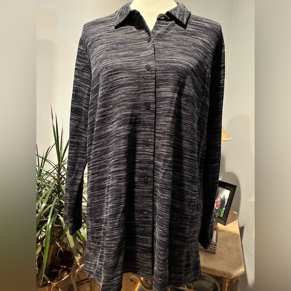 J Jill Wearever Collection New W/Tags Size L Textured Fabric Button Front - Picture 9 of 15